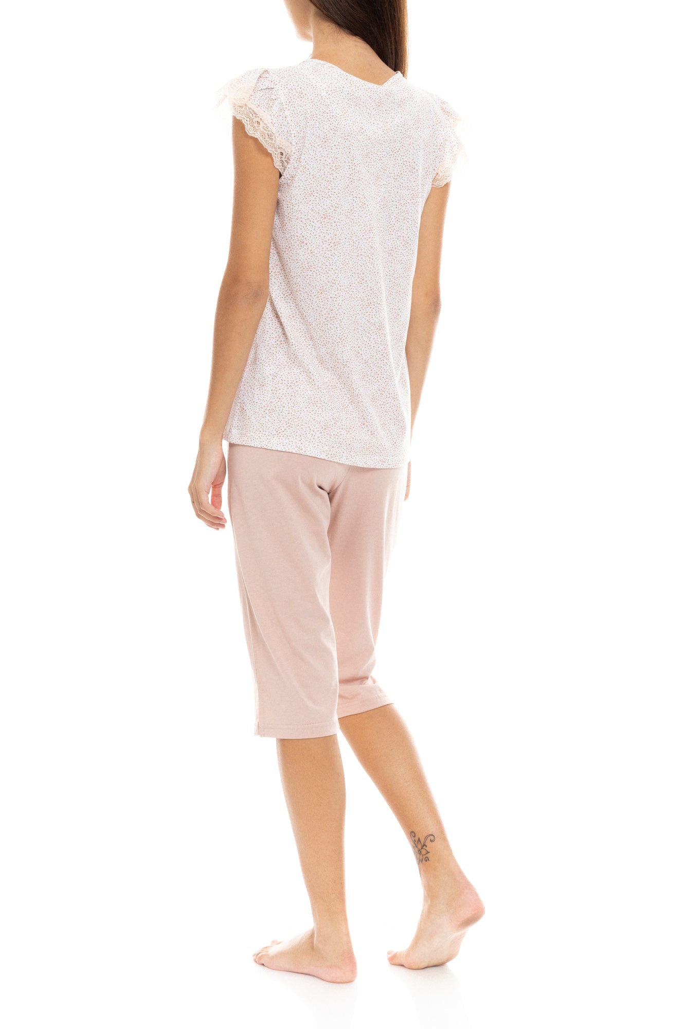 Pink Label - Pyjama Capri Romantic Flower