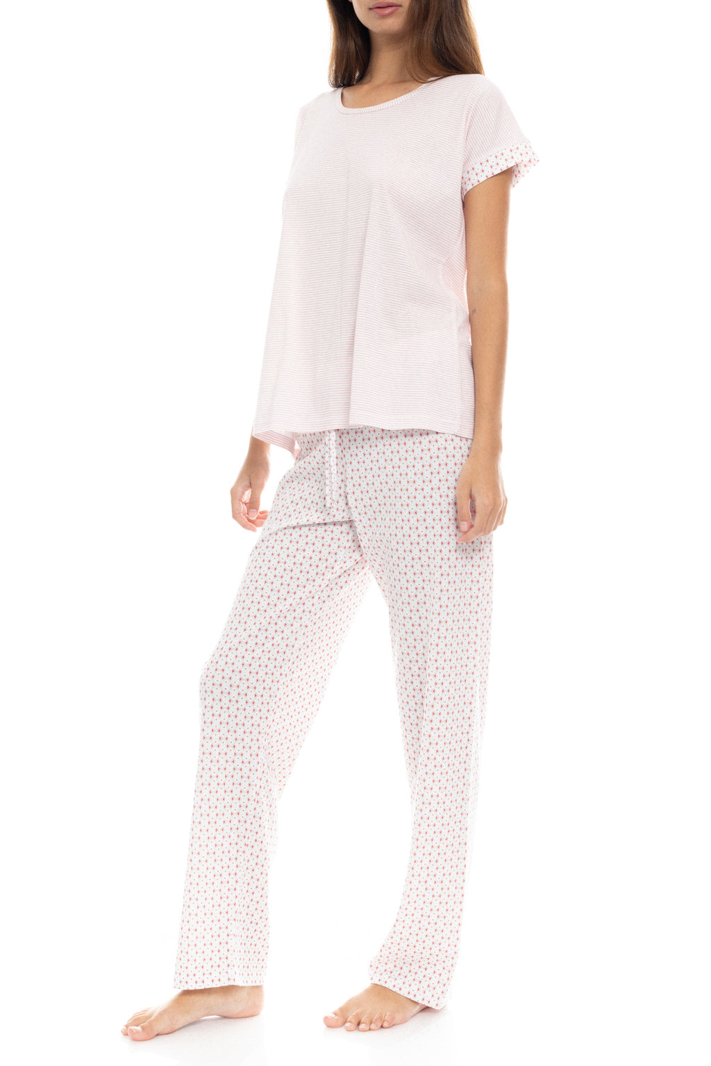 Pink Label - Pyjama Long Pants Pink Geo