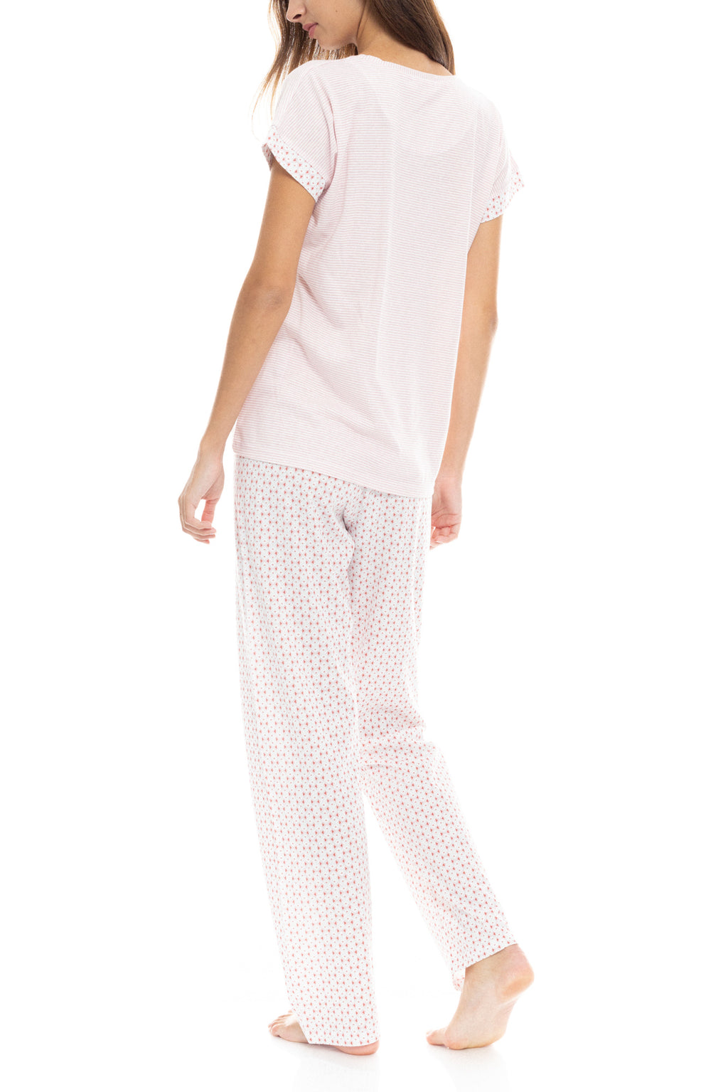 Pink Label - Pyjama Long Pants Pink Geo