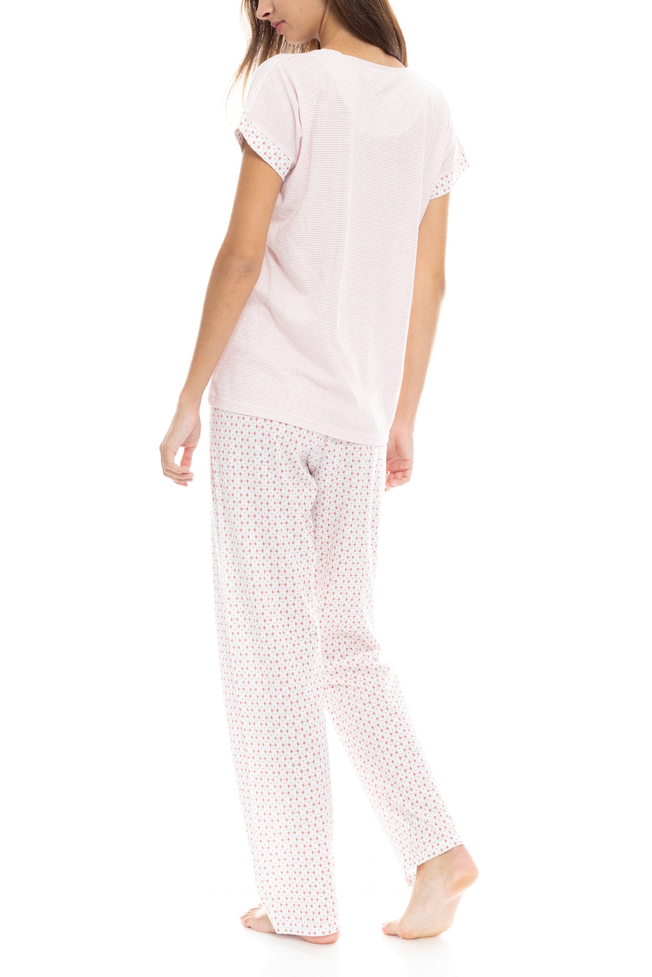 Pink Label - Pyjama Long Pants Pink Geo
