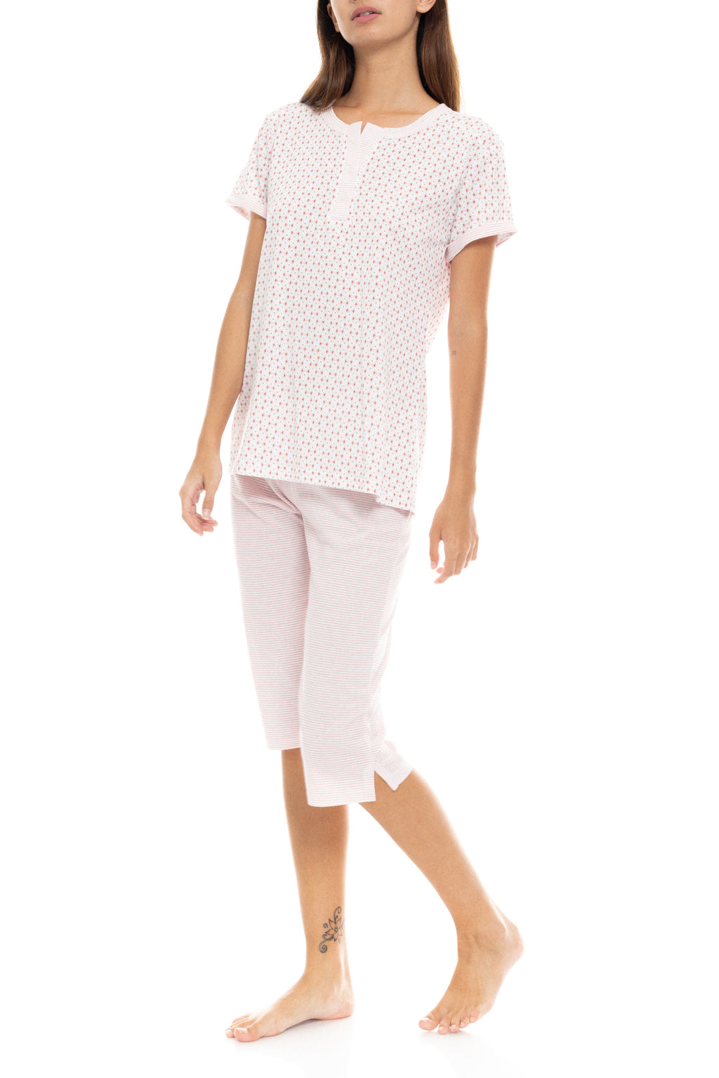Pink Label - Pyjama Capri Pink Geo