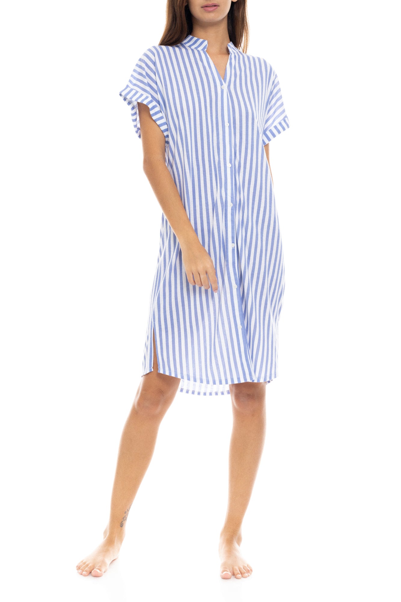 Pink Label - Nightgown Soft Blue Stripe