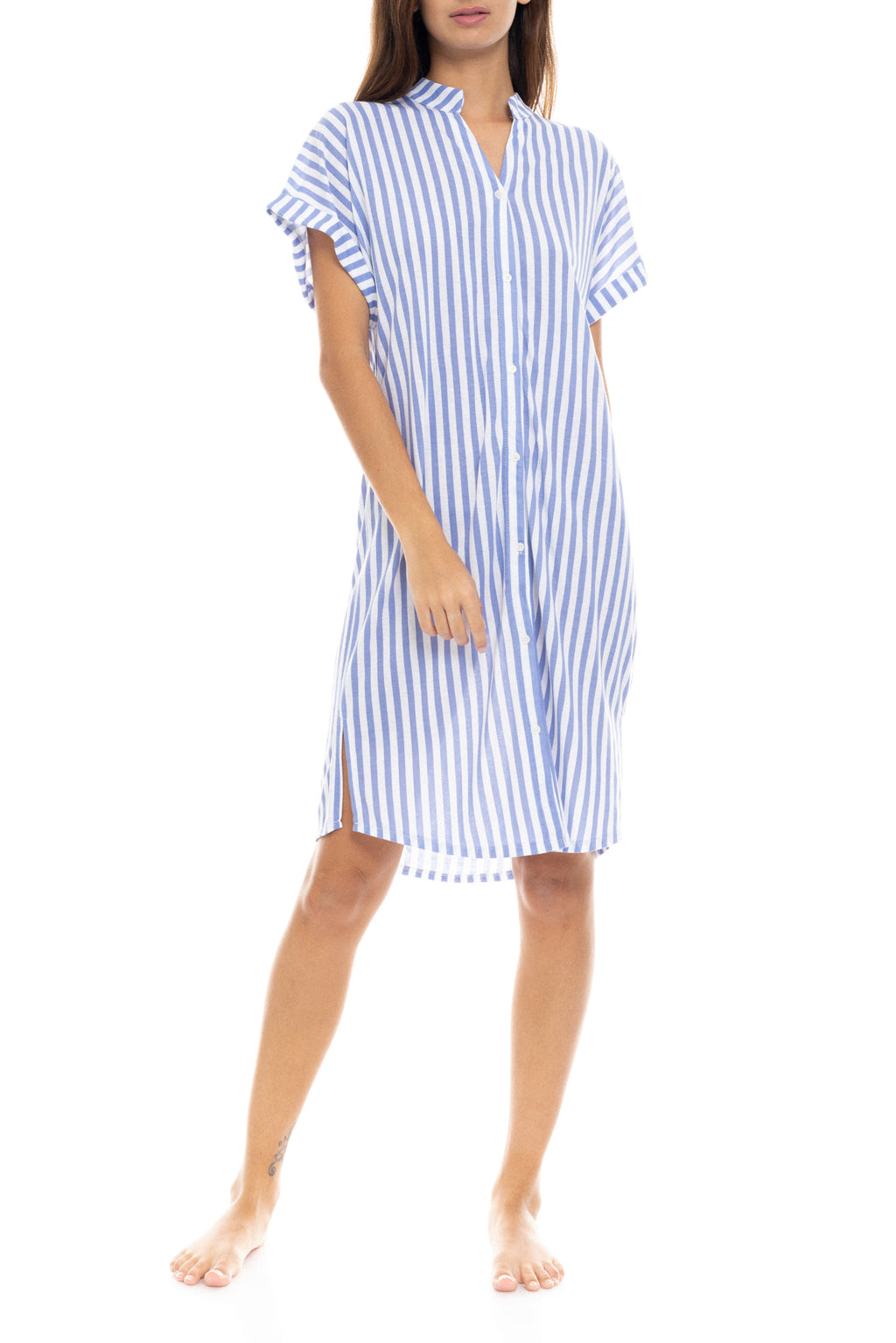 Pink Label - Nightgown Soft Blue Stripe