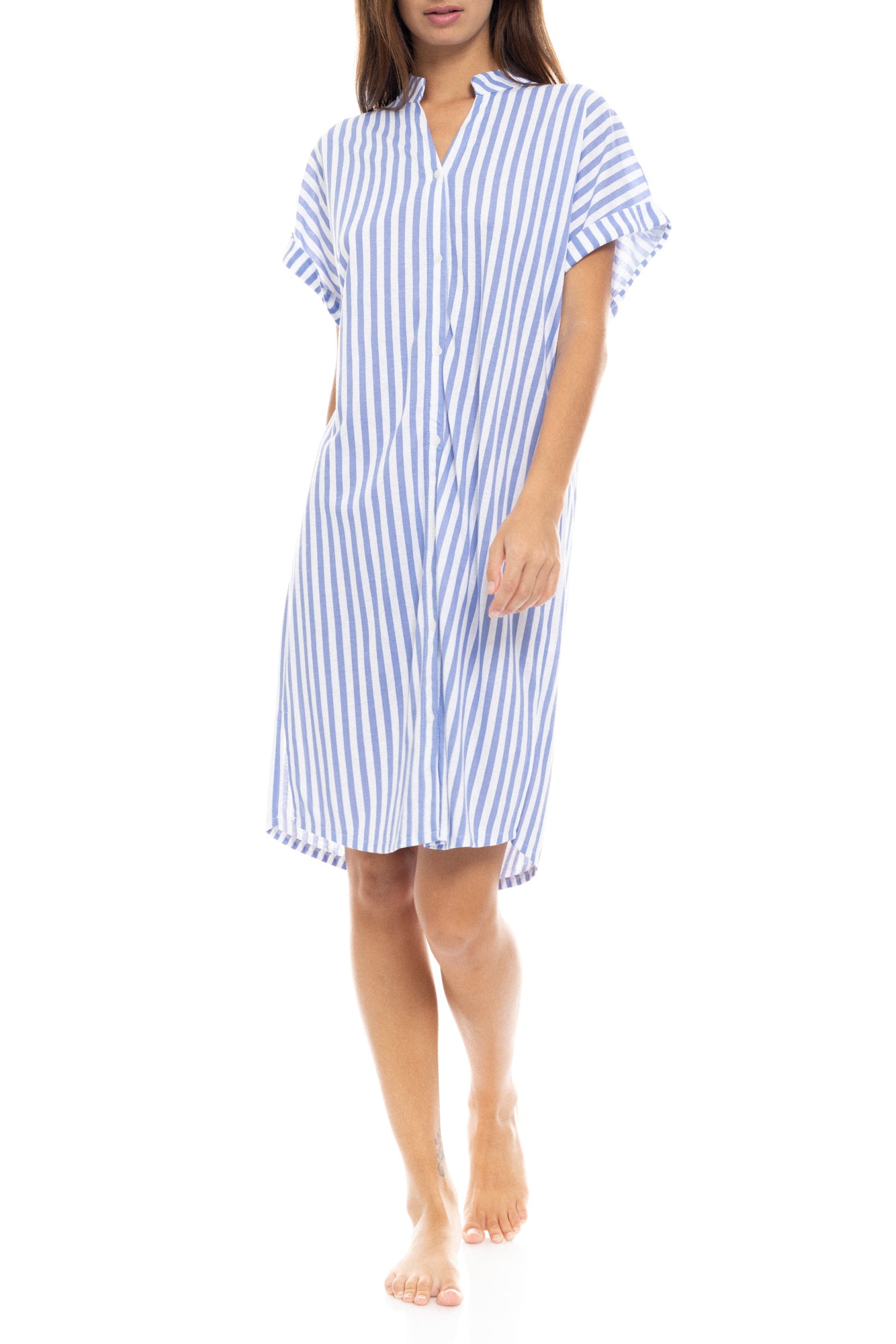 Pink Label - Nightgown Soft Blue Stripe
