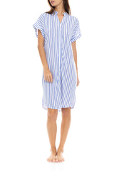 Pink Label - Nightgown Soft Blue Stripe
