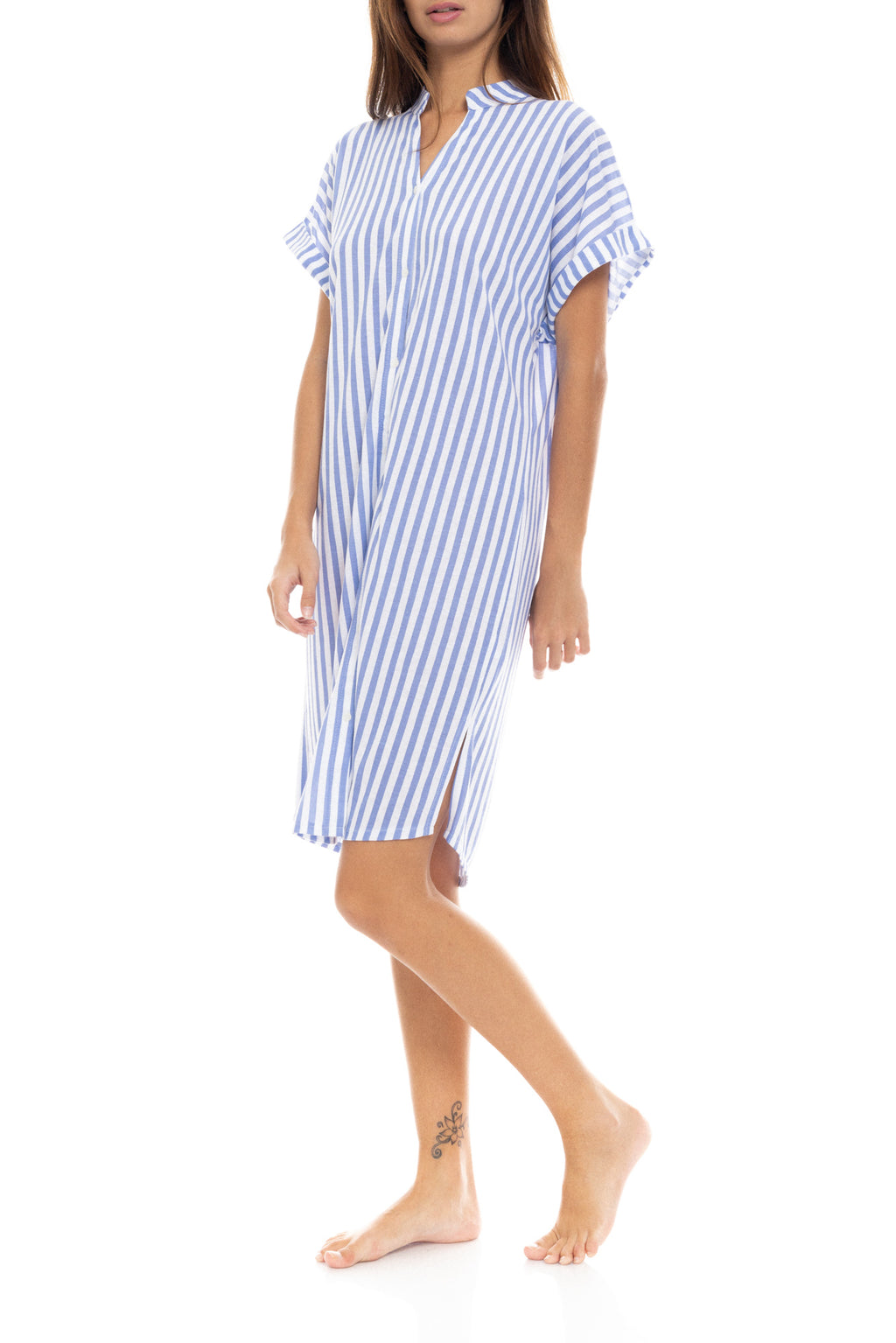 Pink Label - Nightgown Soft Blue Stripe