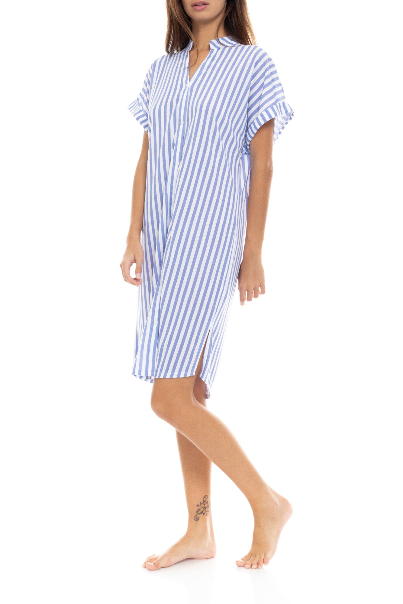 Pink Label - Nightgown Soft Blue Stripe