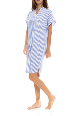 Pink Label - Nightgown Soft Blue Stripe