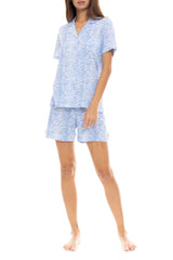 Pink Label - Pyjama Shorts Blue Leo