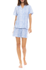 Pink Label - Pyjama Shorts Blue Leo
