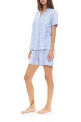 Pink Label - Pyjama Shorts Blue Leo