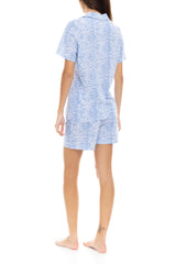 Pink Label - Pyjama Shorts Blue Leo
