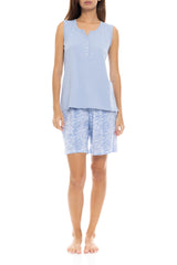 Pink Label - Pyjama Shorts Blue Leo