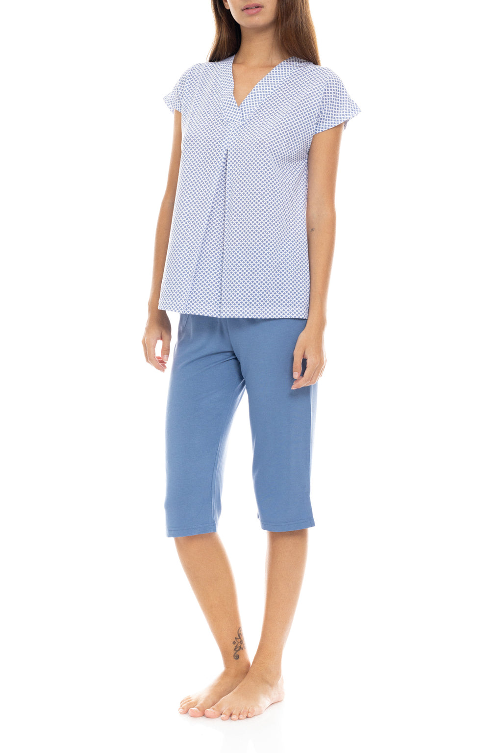 Pink Label - Pyjama V Capri Spring Nights