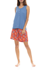 Pink Label - Pyjama Shorts Blooming Flower