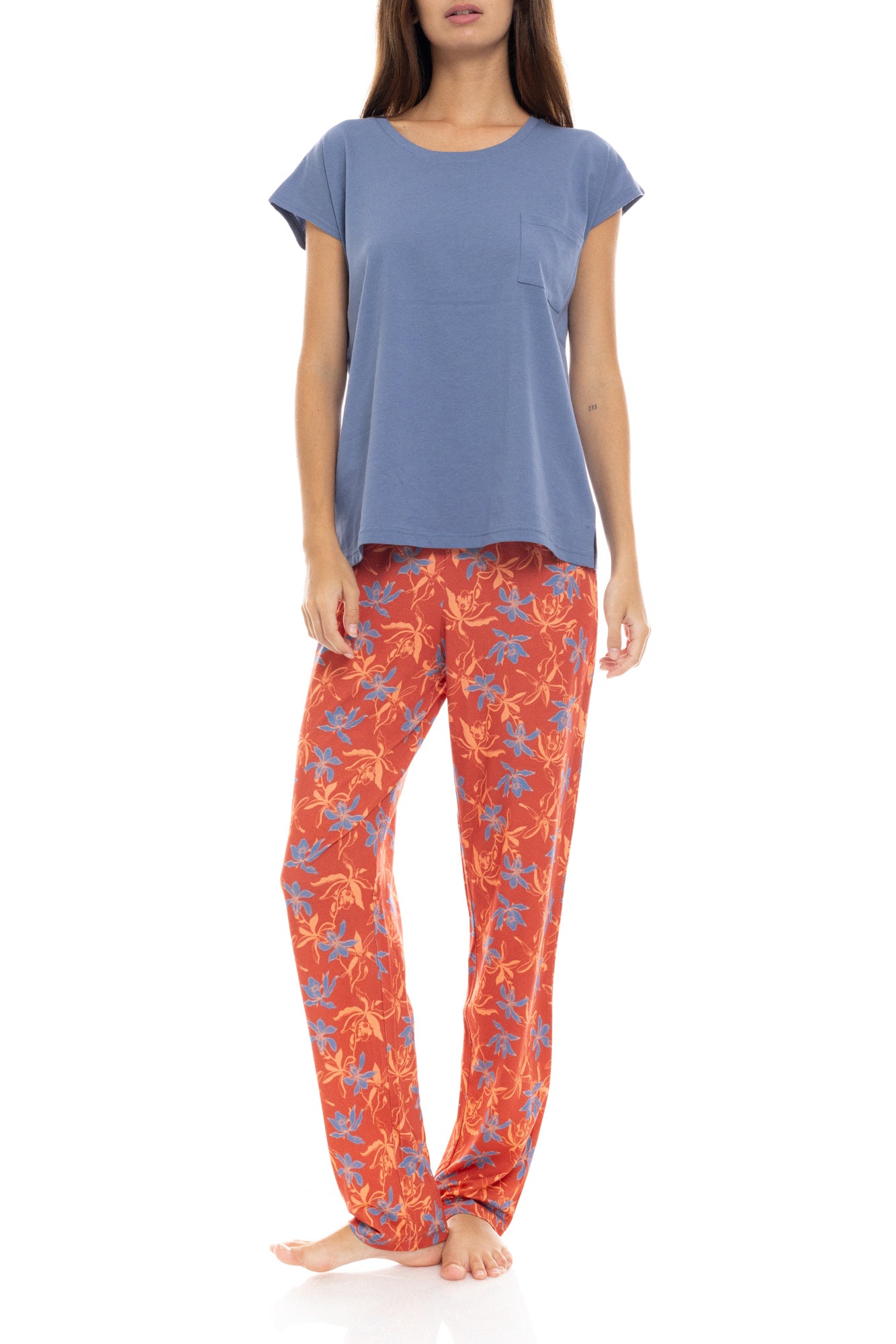Pink Label - Pyjama Long Pants Blooming Flower
