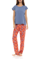 Pink Label - Pyjama Long Pants Blooming Flower