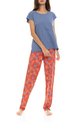Pink Label - Pyjama Long Pants Blooming Flower