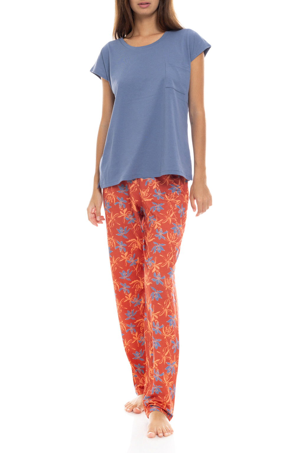 Pink Label - Pyjama Long Pants Blooming Flower