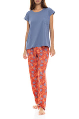 Pink Label - Pyjama Long Pants Blooming Flower