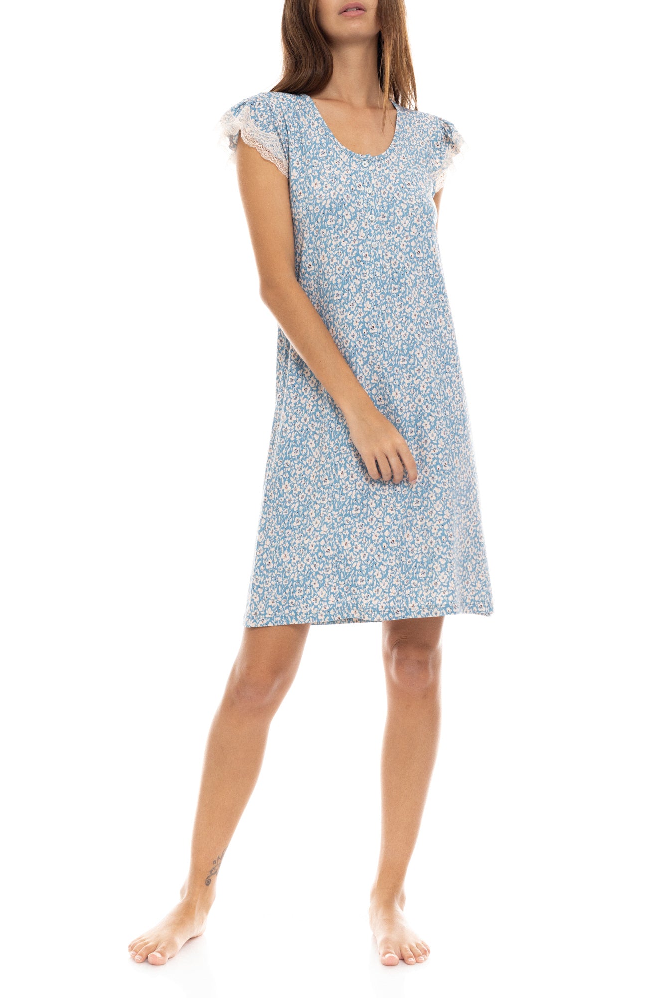 Pink Label - Nightgown Blue Flower