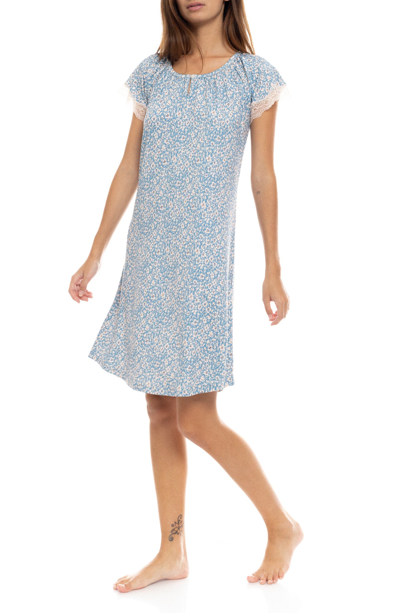Pink Label - Nightgown Blue Flower