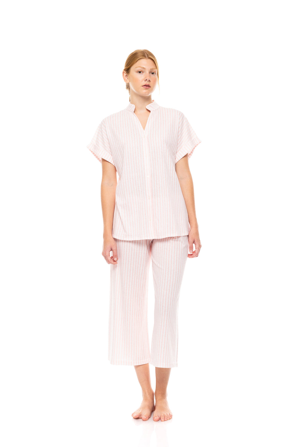 Pink Label - Pyjama Long Pants Soft Pink Stripe