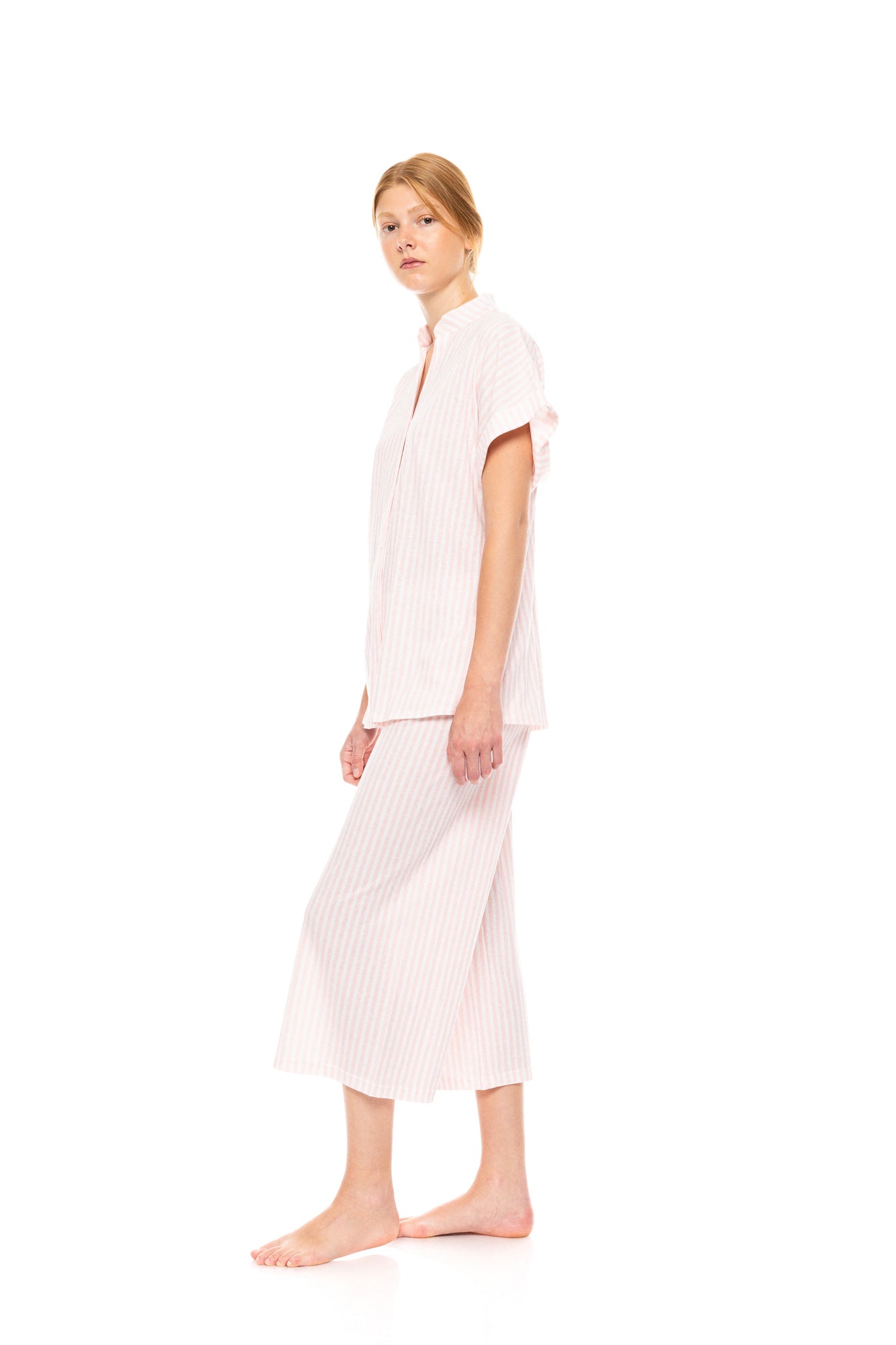 Pink Label - Pyjama Long Pants Soft Pink Stripe
