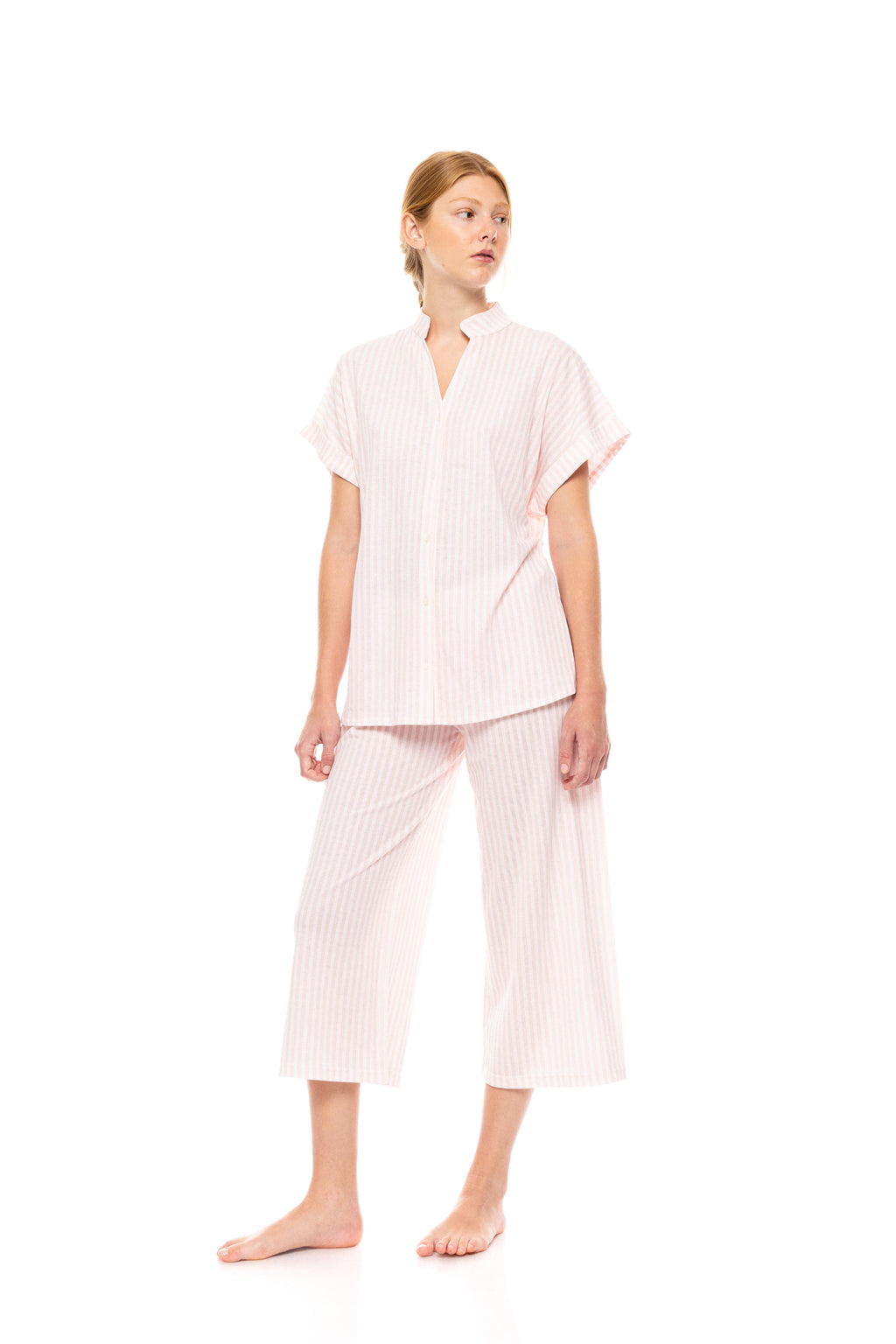 Pink Label - Pyjama Long Pants Soft Pink Stripe