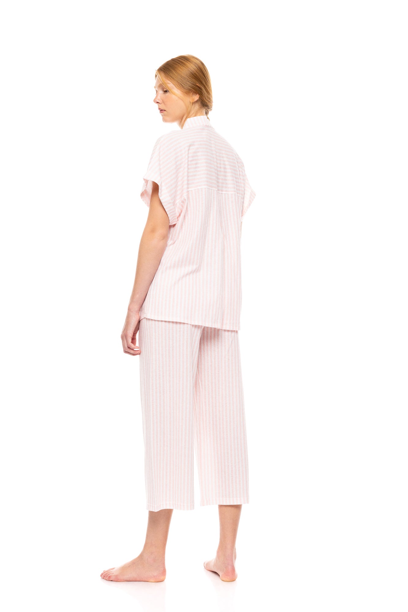 Pink Label - Pyjama Long Pants Soft Pink Stripe