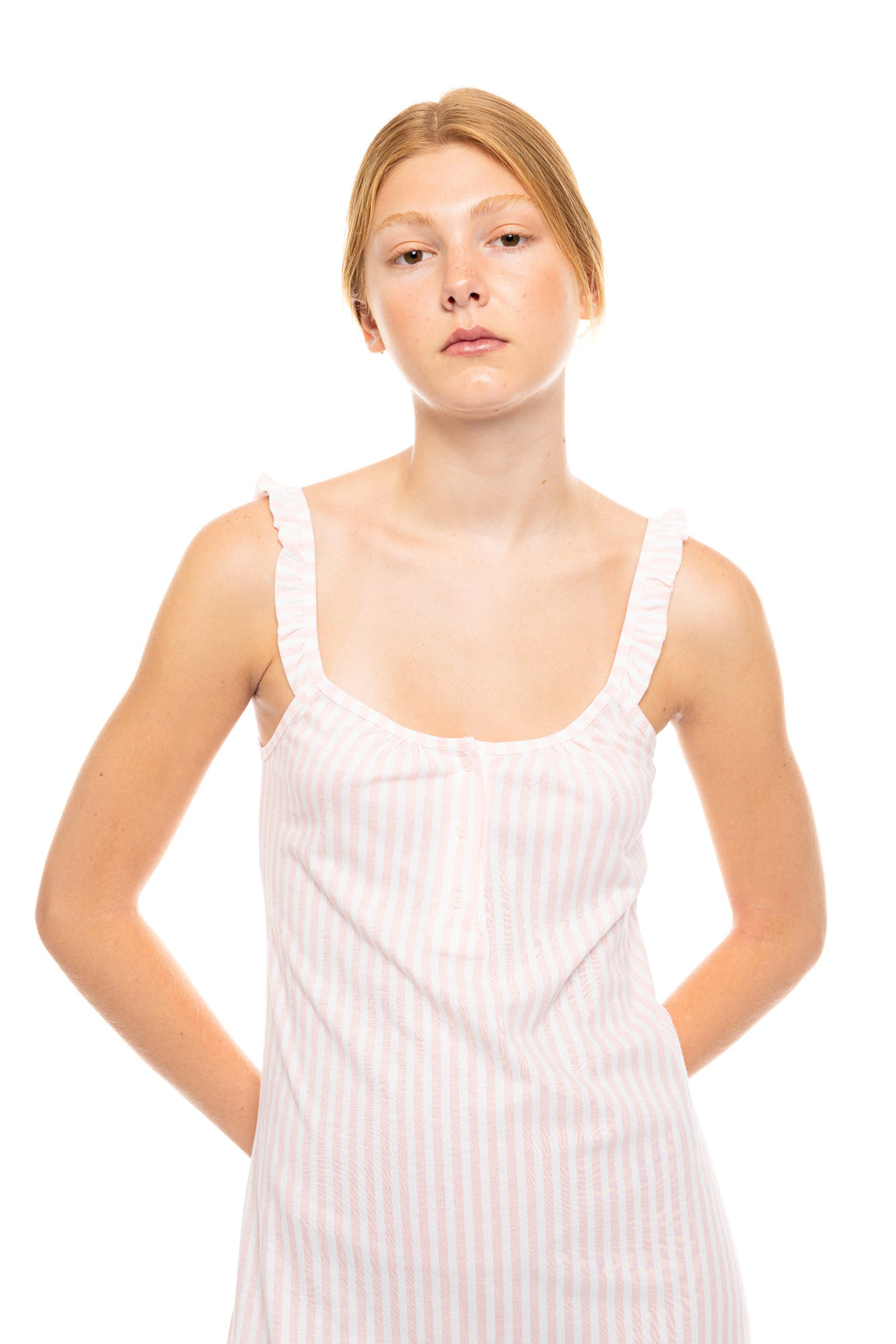 Pink Label - Nightgown Soft Pink Stripe