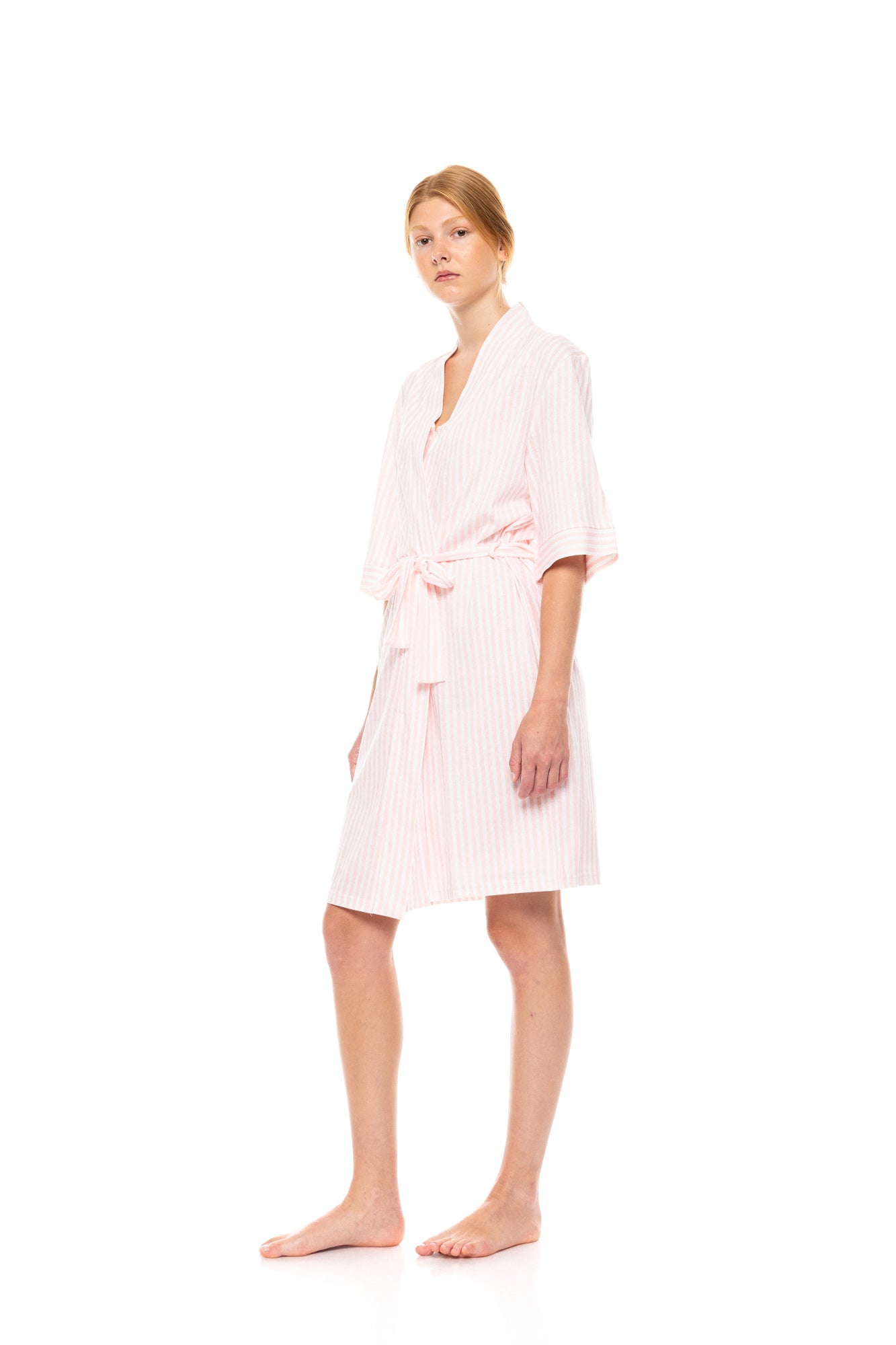 Pink Label - Robe Soft Pink Stripe