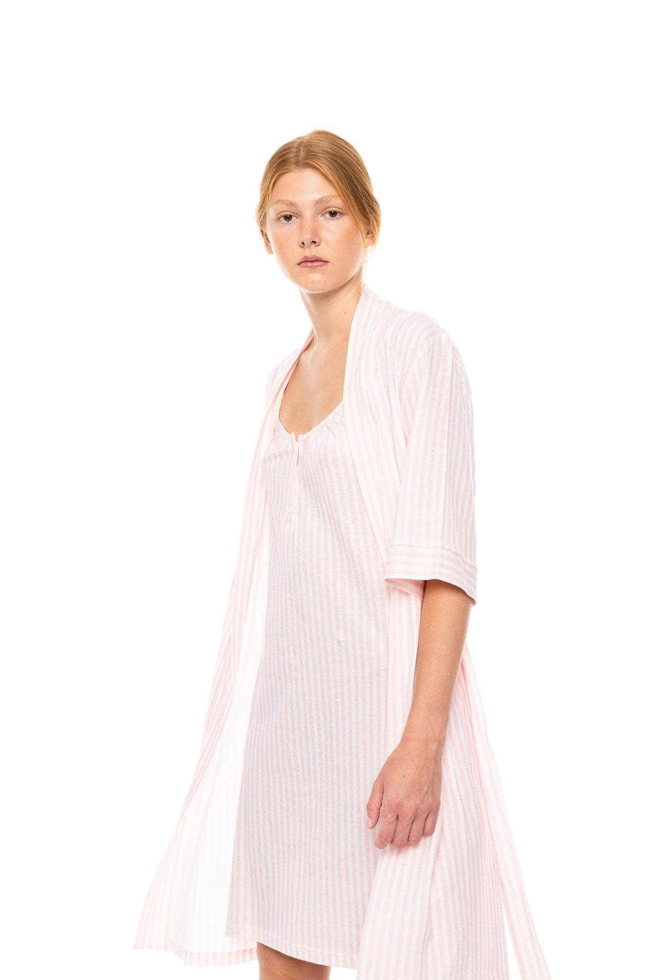 Pink Label - Robe Soft Pink Stripe
