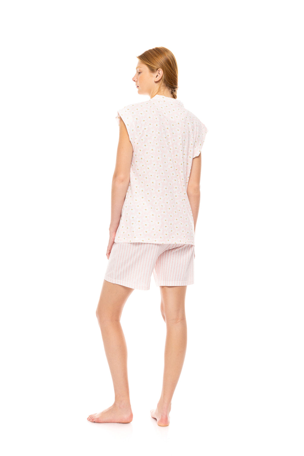 Pink Label - Pyjama Shorts Pink Daisy
