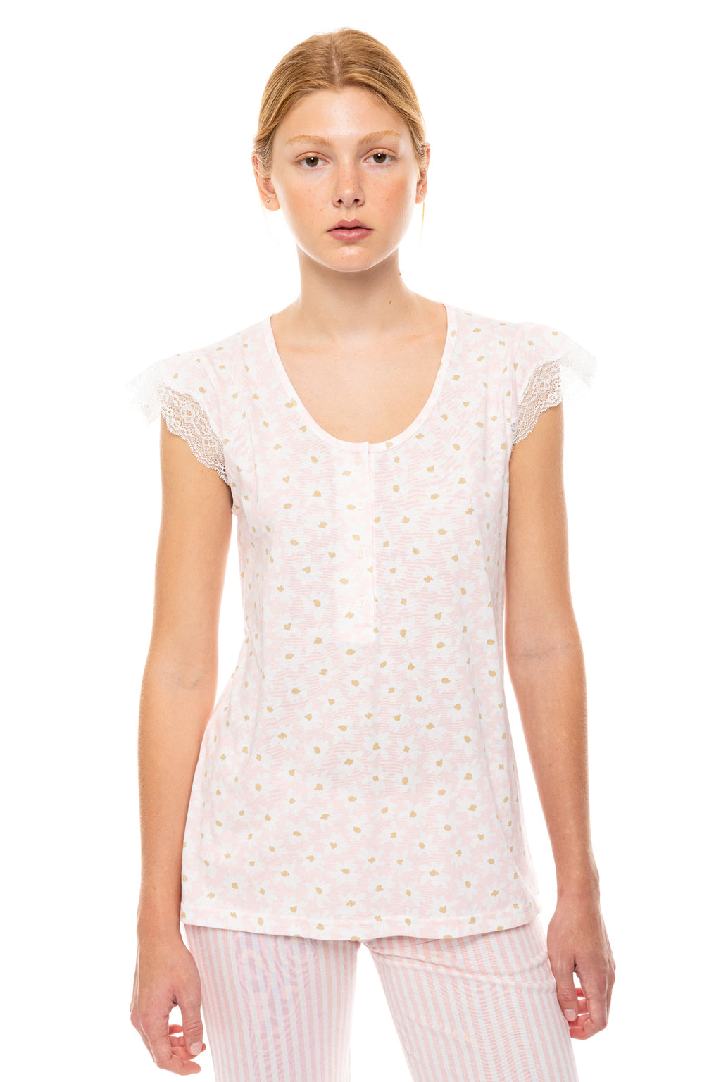 Pink Label - Pyjama Capri Pink Daisy