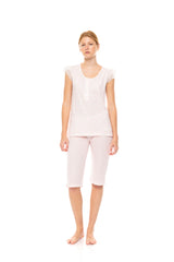Pink Label - Pyjama Capri Pink Daisy