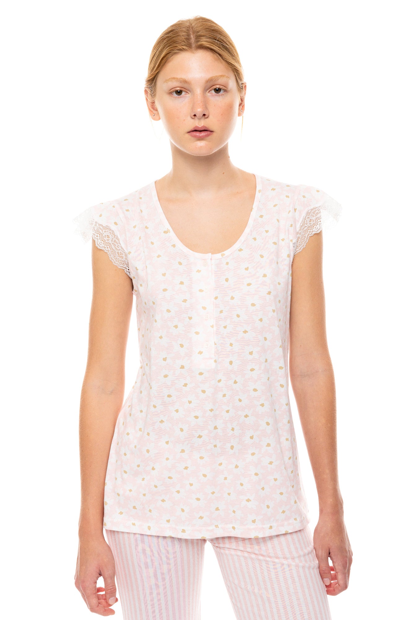 Pink Label - Pyjama Capri Pink Daisy