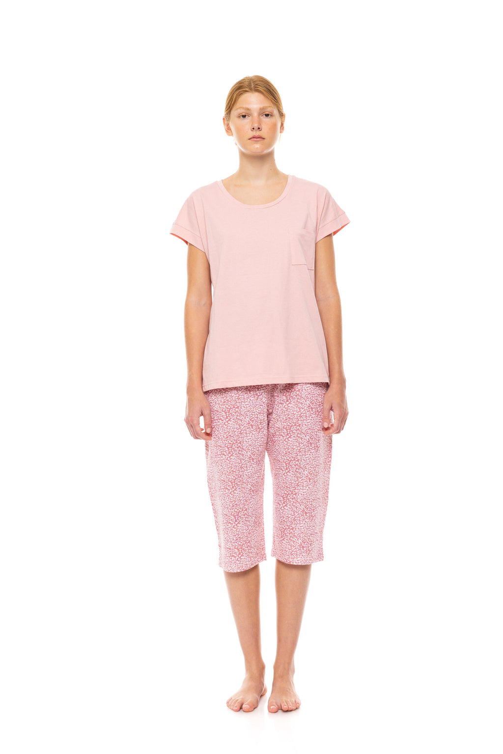 Pink Label - Pyjama Capri Leopard Rose