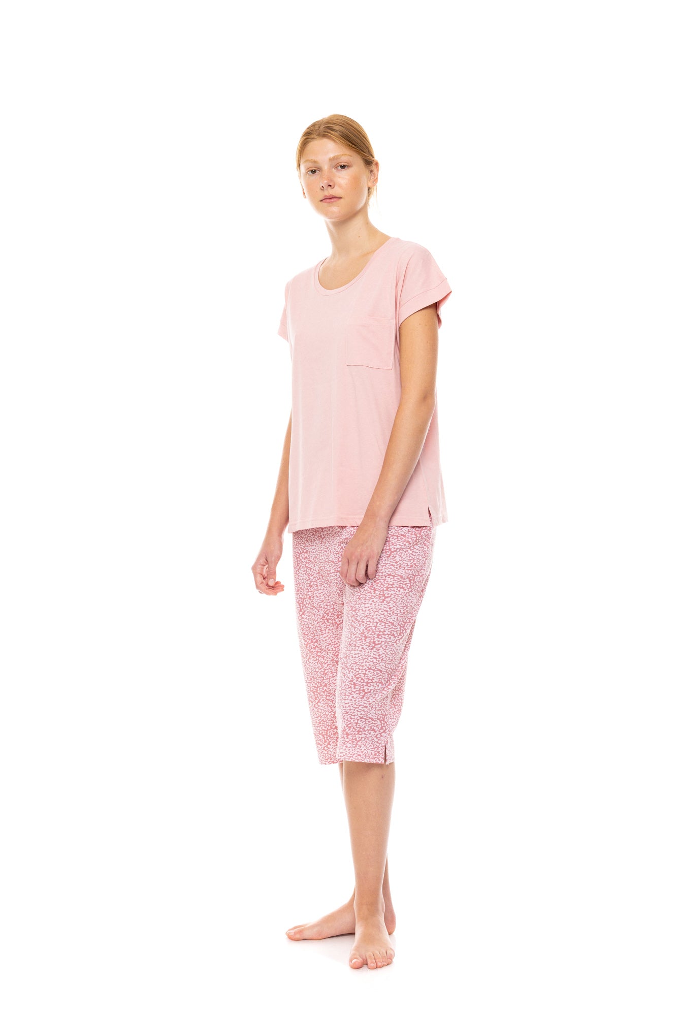 Pink Label - Pyjama Capri Leopard Rose