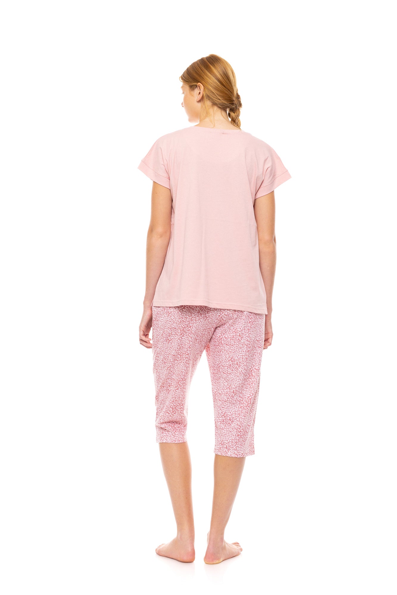 Pink Label - Pyjama Capri Leopard Rose