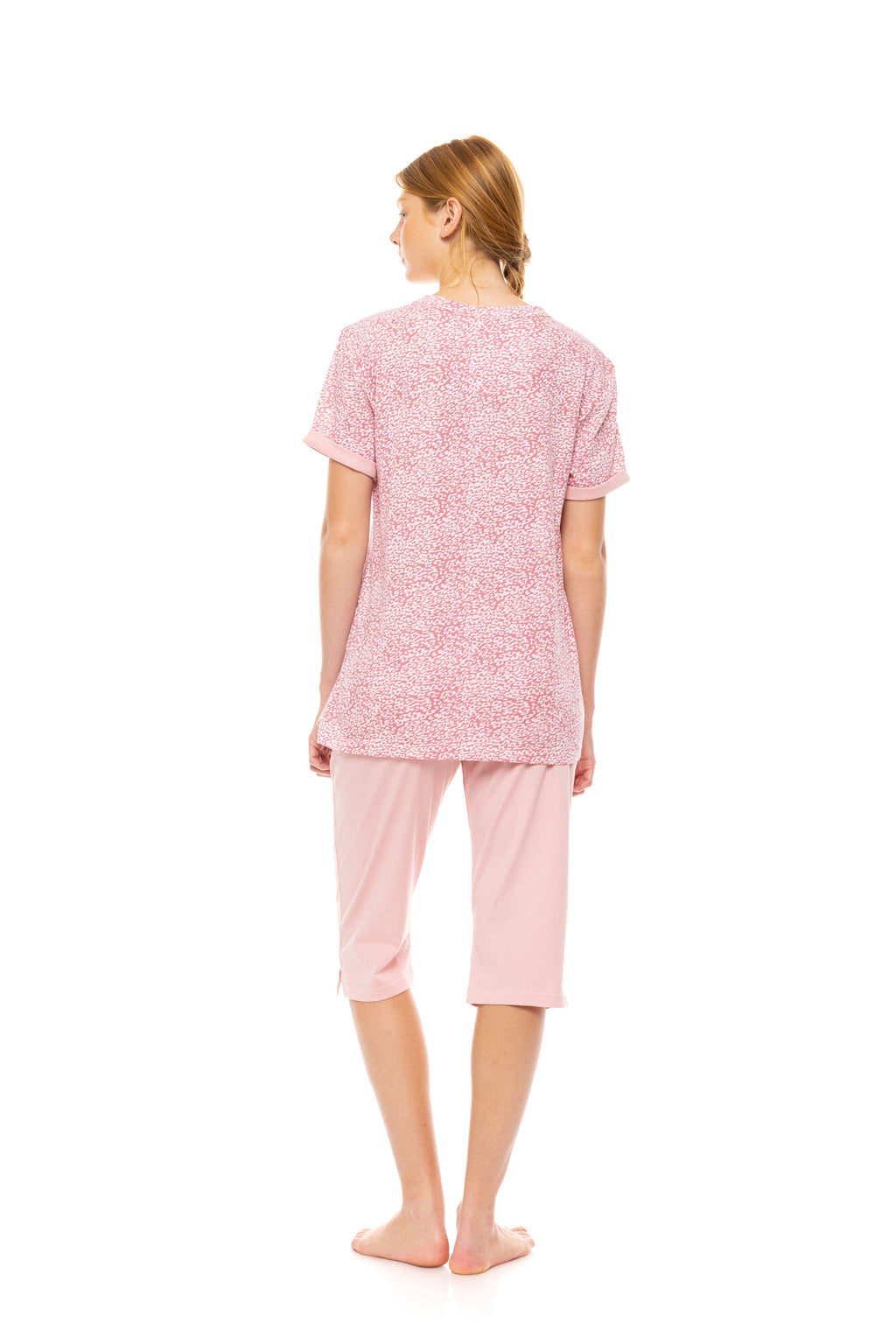 Pink Label - Pyjama Capri Leopard Rose