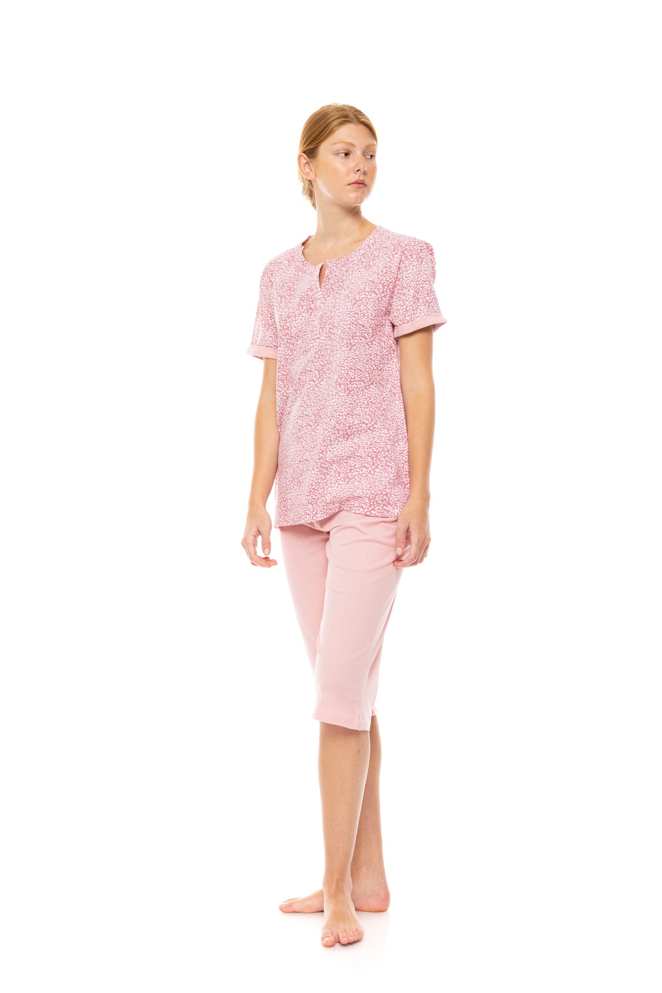 Pink Label - Pyjama Capri Leopard Rose