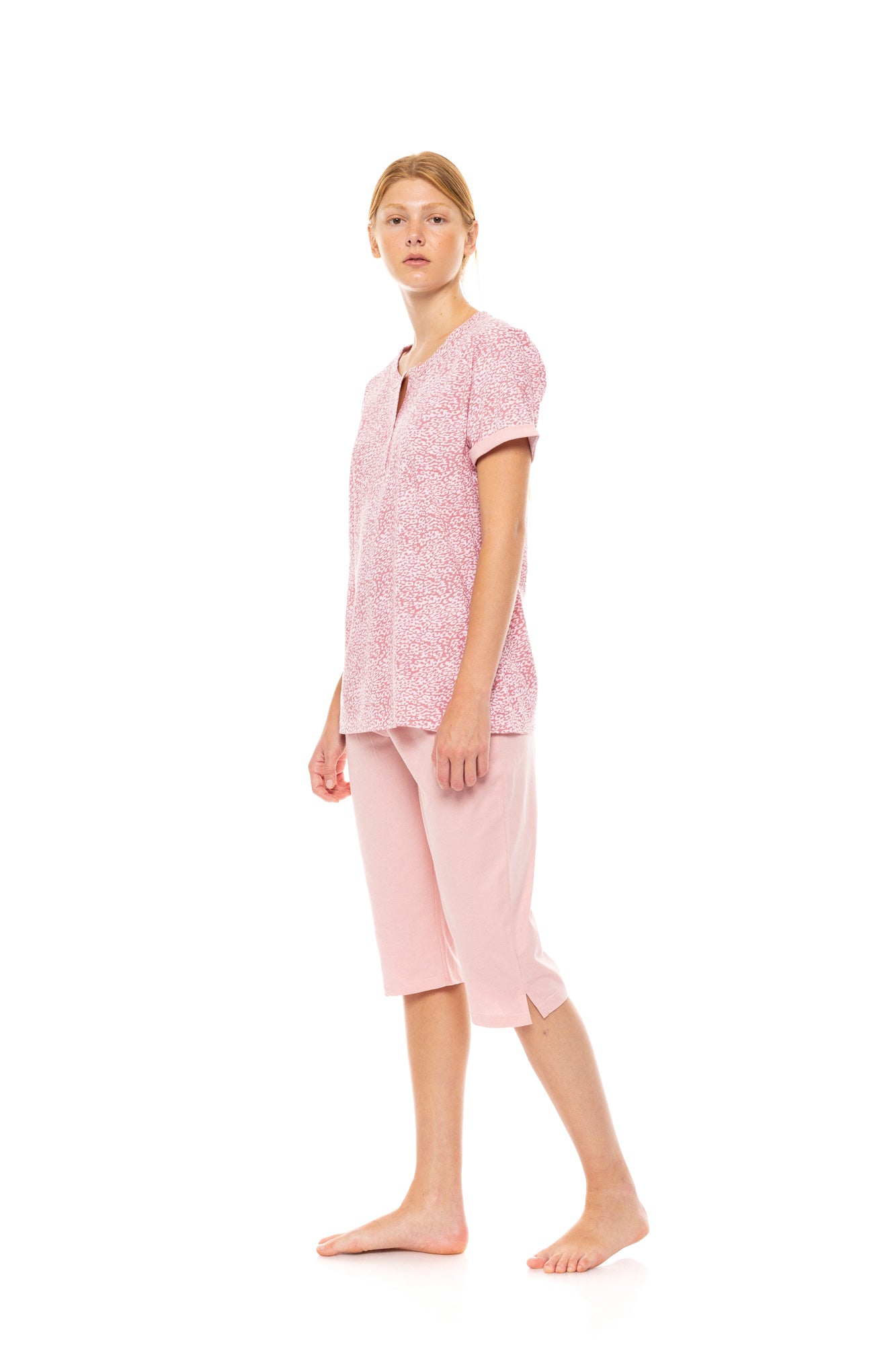 Pink Label - Pyjama Capri Leopard Rose