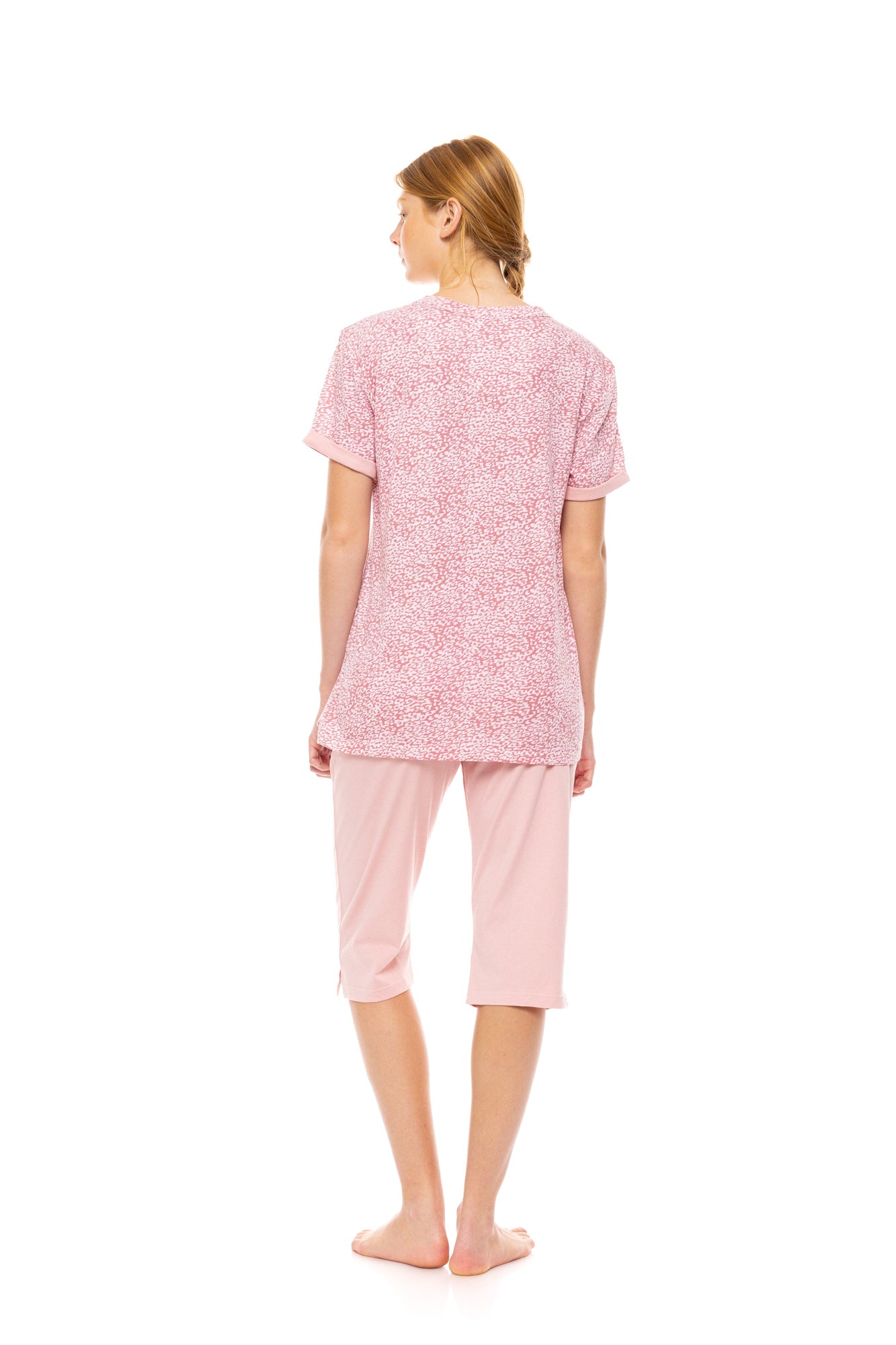 Pink Label - Pyjama Capri Leopard Rose