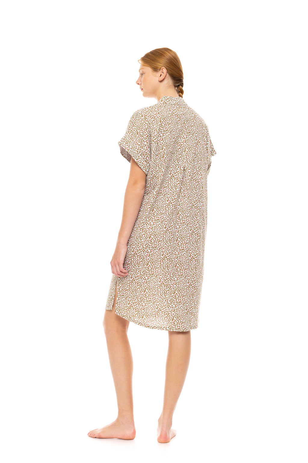 Pink Label - Nightgown Buttoned Mint Leopard