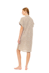 Pink Label - Nightgown Buttoned Mint Leopard