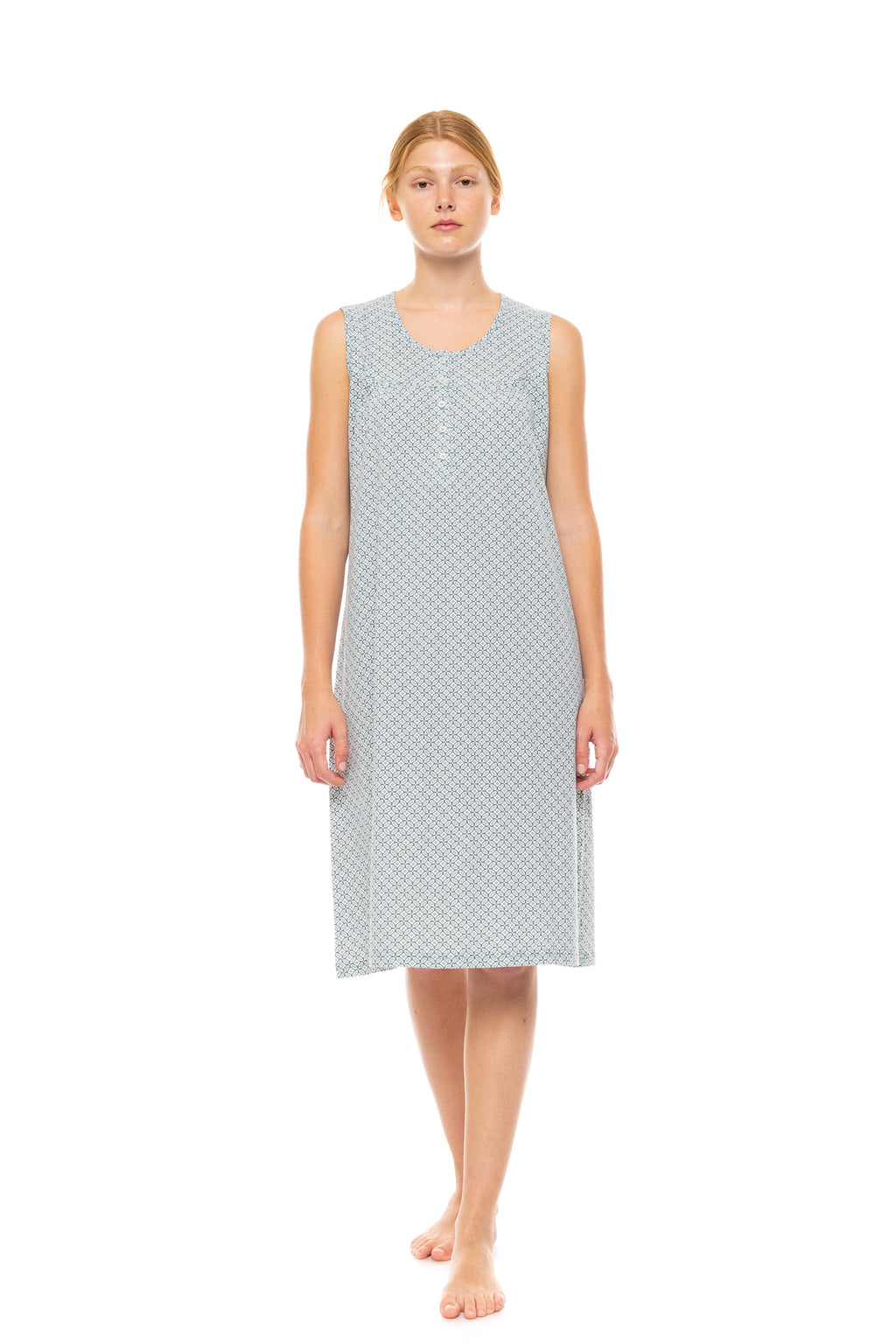 Pink Label - Nightgown Classic Forest Green Geo