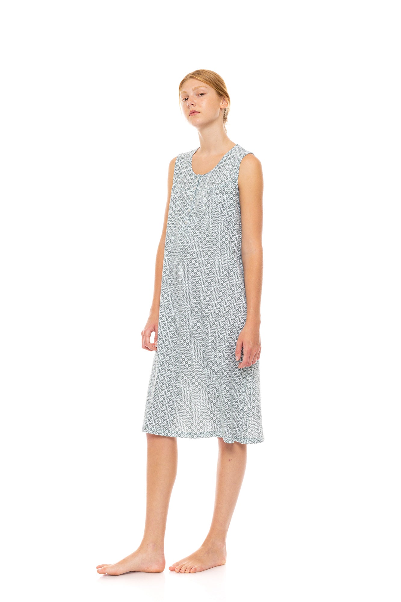 Pink Label - Nightgown Classic Forest Green Geo