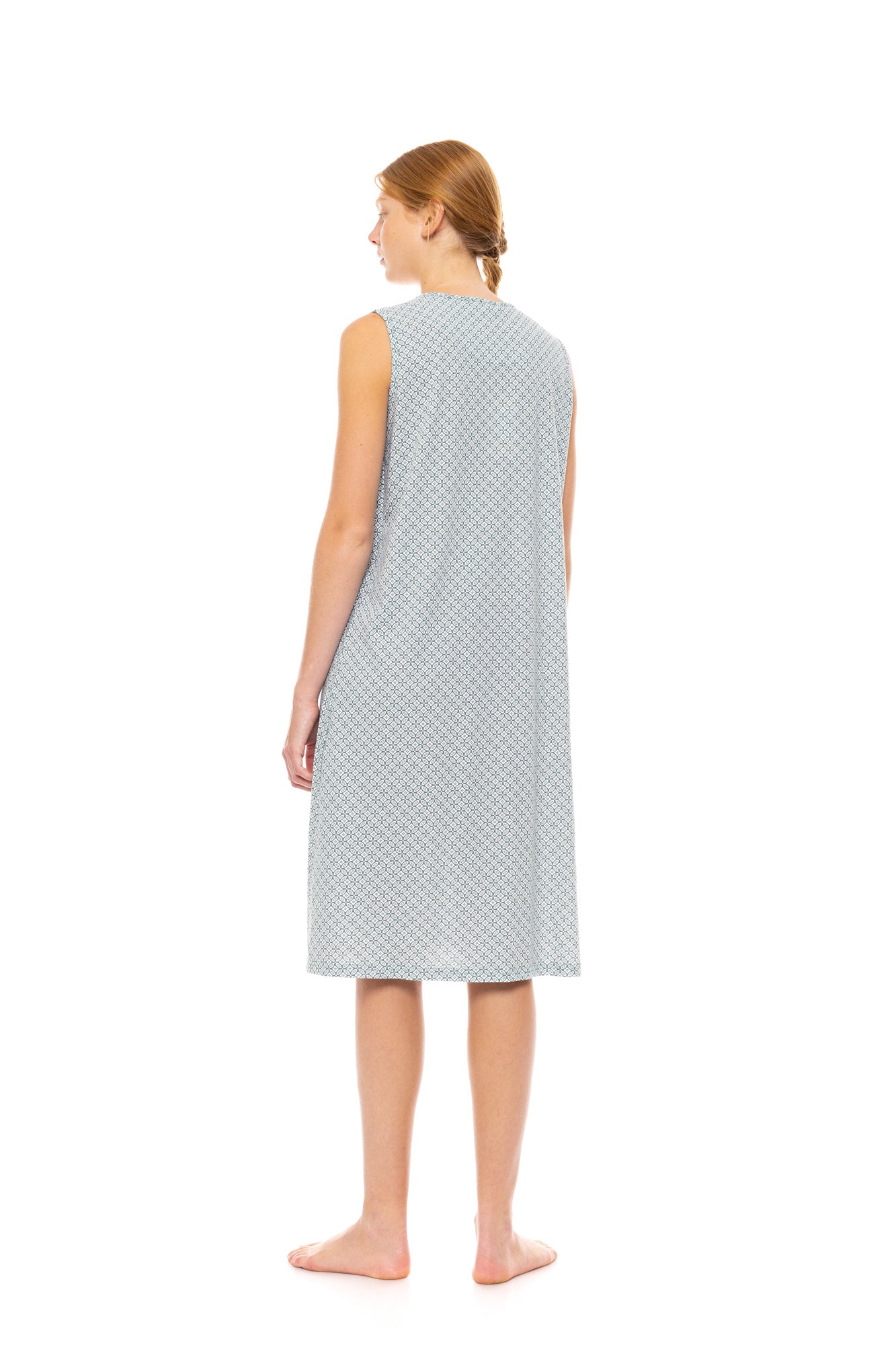 Pink Label - Nightgown Classic Forest Green Geo