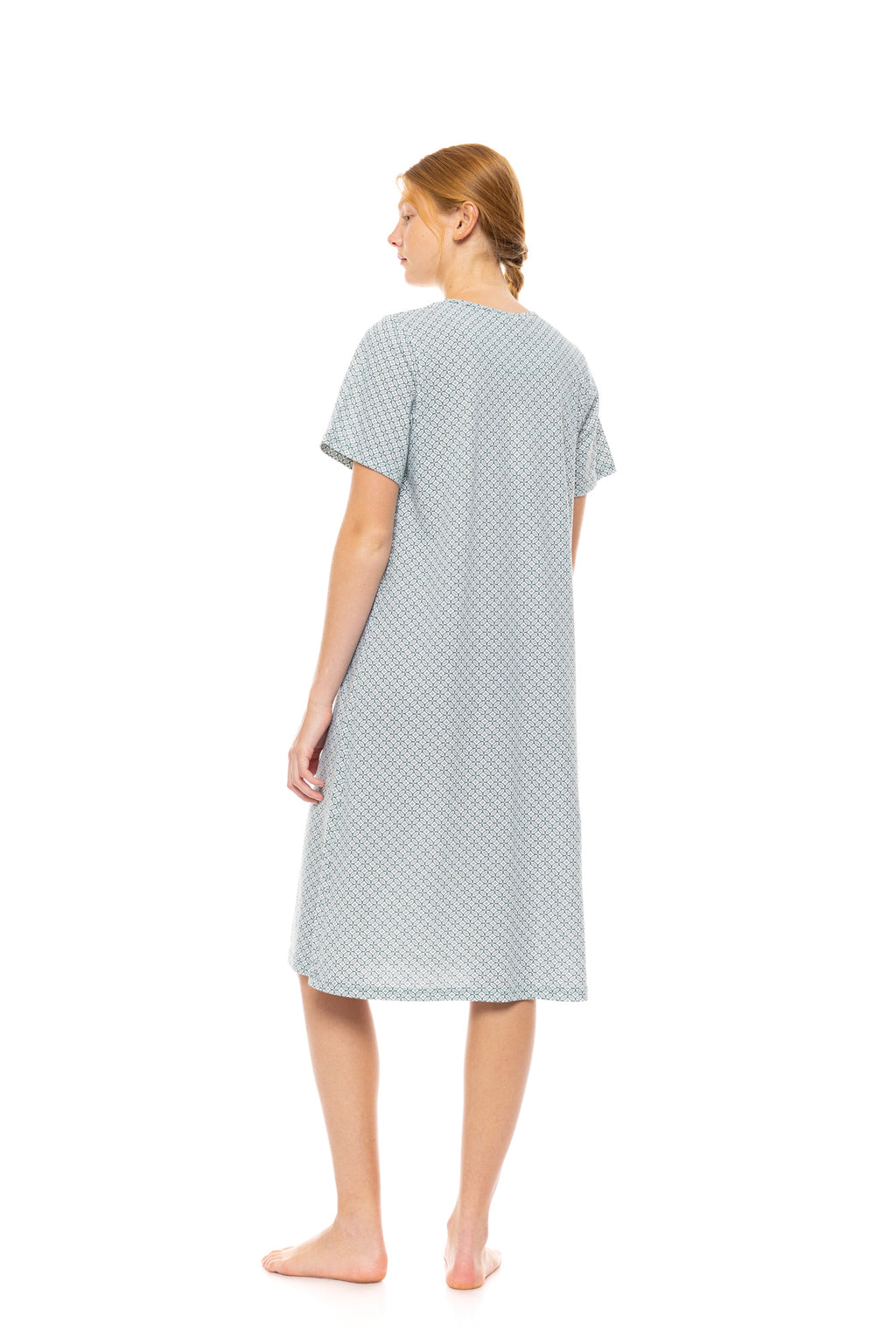 Pink Label - Nightgown Classic Forest Green Geo